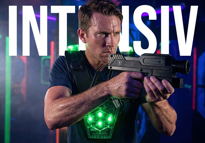 Lasertag Arena Paket Intensiv - 3 Spiele, bis zu 8 Personen